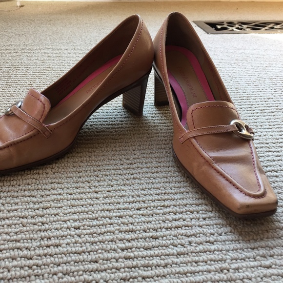 Enzo Angiolini Shoes - Enzo Angiolini Beige Leather Professional Heels